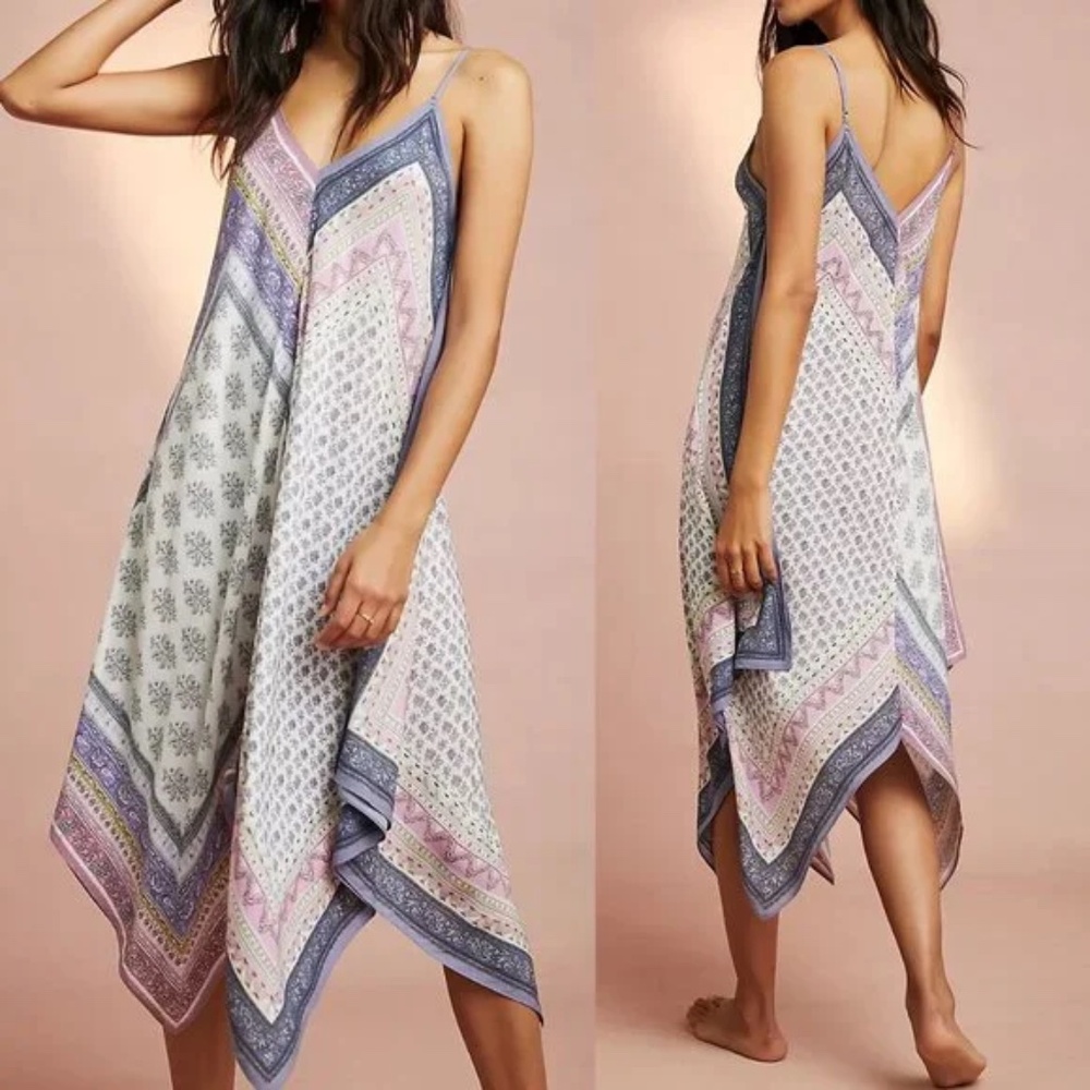 Anthropologie Floreat multi pattern scarf dress‎ Size XS/small